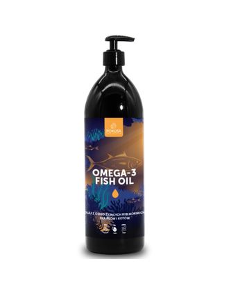 Pokusa Omega-3 Fish Oil - olej z z dziko żyjących ryb morskich dla psa i kota