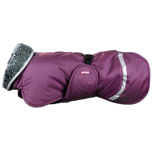 Toppa Pomppa for Harness Plum - bardzo ciepła kurtka zimowa dla psa, z otworem na szelki, śliwkowa