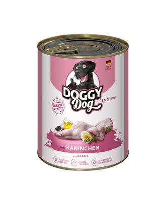 Doggy Dog Rabbit Sensitive - bezzbożowa mokra karma dla psa, z królikiem - 800g