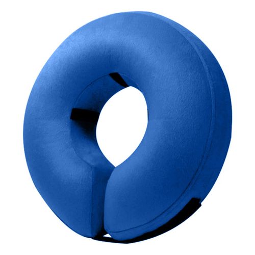 Bencmate Inflatable Collar Blue - pluszowy, dmuchany kołnierz dla psa i kota, niebieski