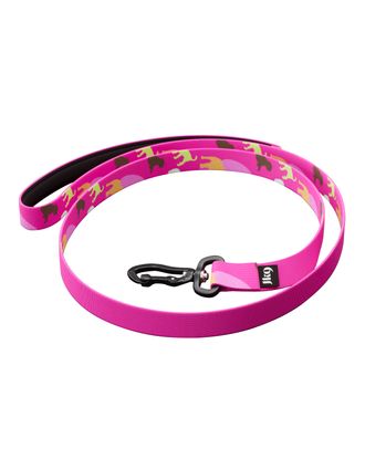 Julius-K9 MoreColor Leash Dogz 120cm - smycz taśmowa dla psa, neoprenowy uchwyt, w kolorowe pieski