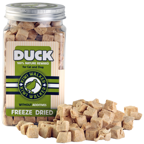 Kiwi Walker Snacks Duck 80g - 100% kaczka, liofilizowane, naturalne przysmaki dla psa i kota