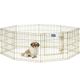 MidWest Gold Zinc Exercise Pen 61x61cm - Durable Gold-Colored Zinc-Plated Dog Playpen
