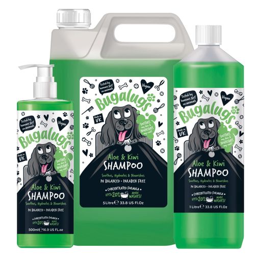 Bugalugs Aloe & Kiwi Shampoo - łagodząco-nawilżający szampon dla psa, koncentrat 1:10