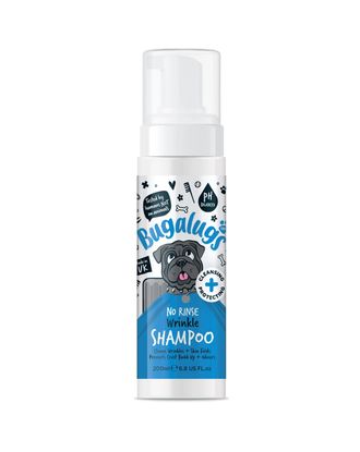 Bugalugs Wrinkle No Rinse Shampoo 200ml - szampon z chlorcheksydyną do fałdów skórnych psa i kota, bez spłukiwania