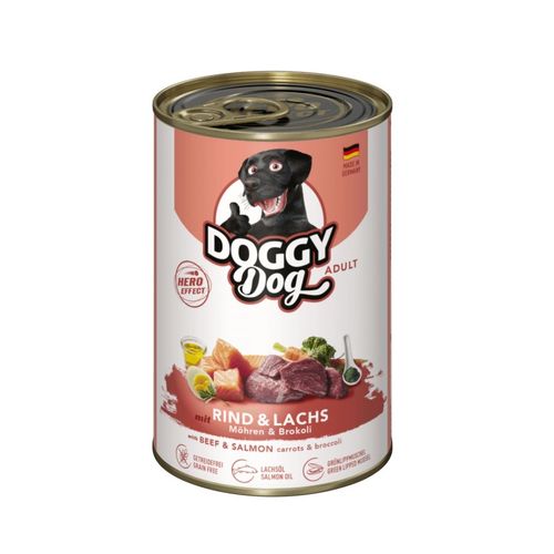 Doggy Dog Beef & Salmon - bezzbożowa mokra karma dla psa, z wołowiną i łososiem 