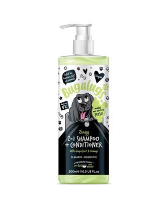 Bugalugs Zingy 2in1 Shampoo - szampon z odżywką dla psa, zapach grejpfruta i pomarańczy