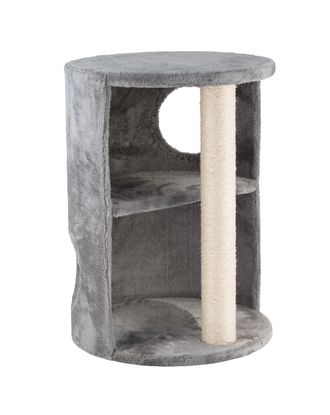 Cat&Rina Elegance Tower Grey - mini wieża dla kota z drapakiem, szara, wysokość 58cm Ø42cm