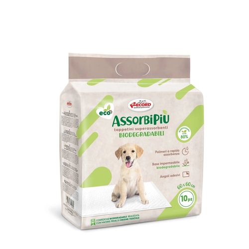 Record AssorbiPiu Biodegradable 10szt. - biodegradowalne podkłady do nauki czystości dla psa