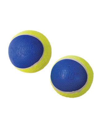 KONG Ultra SqueakAir Ball L (8cm) 2szt. - wzmocniona piłka tenisowa dla psa, aport z piszczałką