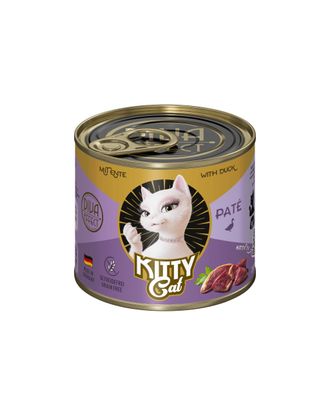 Kitty Cat Duck Pate - bezzbożowa mokra karma, pasztet dla kota, z kaczką - 200g