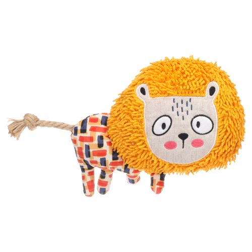 Flamingo Saffia Lion - szeleszcząca zabawka dla psa, pluszowy lew z piszczałką
