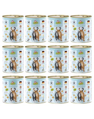 GranataPet DeliCatessen Salmon & Turkey - bezzbożowa mokra karma dla kota, łosoś i indyk - 12x 800g