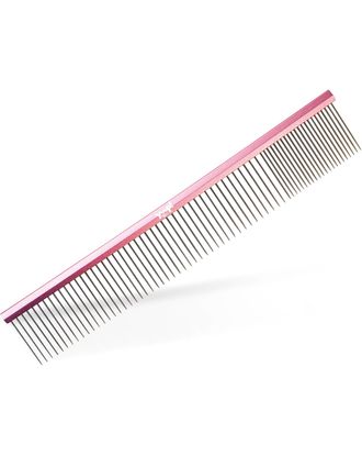 Yuup! Pink Comb 25cm - lekki, aluminiowy grzebień z mieszanym rozstawem ząbków 80:20, różowy