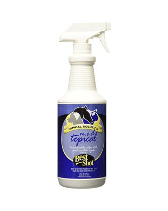 Best Shot M.E.D. Topical Solution - spray niwelujący swędzenie i przyśpieszający gojenie podrażnionego naskórka dla psa, kota, konia - 946ml