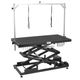 Blovi Upper Pro Black - Grooming Table with Electric Lift, Power Outlet & Accessory Shelf, Black, Tabletop 125x65cm