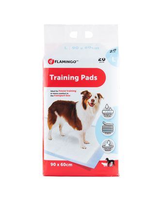 Flamingo Training Pads L (90x60cm) - podkłady dla psa do nauki czystości, 5-warstwowe - 20szt.