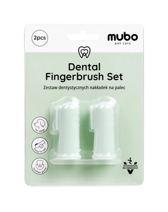 Mubo Dental Fingerbrush Set - nakładki na palec do czyszczenia zębów psa, zestaw 2 szt.