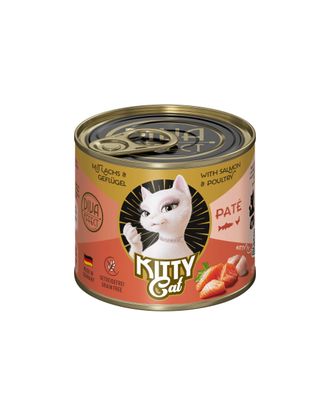 Kitty Cat Salmon & Poultry Pate - bezzbożowa mokra karma, pasztet dla kota, z łososiem i drobiem - 200g