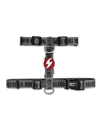 Dashi La Casa De Papel Melted Back Harness - regulowane szelki guard dla psa, motyw z serialu Dom z Papieru, grafitowe