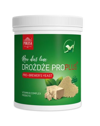 Pokusa Raw Diet Brewer's Yeast Pro Plus - browarnicze drożdże dla psa i kota wzbogacone prebiotykami, wzmacniają odporność, układ trawienny - 1kg