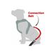 Flamingo Car Safety Belt Kura Black Nylon - smycz do samochodu dla psa, nylonowa, czarna