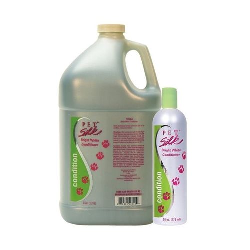 Pet Silk Bright White Conditioner - odżywka rozjaśniająca do białej i jasnej sierści, dla psów i kotów, koncentrat 1:16