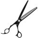 Geib Black Pearl Lefty Chunker 7.5" - degażówki jednostronne 7.5", dla osób leworęcznych, 21 ząbków