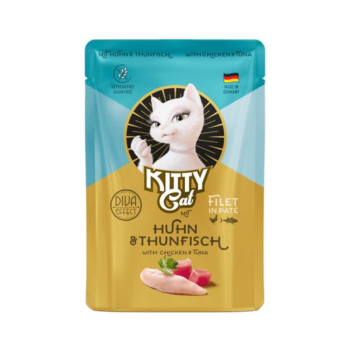 Kitty Cat Filet in Pate Chicken & Tuna  85g - saszetka dla kota, z kurczakiem i tuńczykiem, filet w pasztecie
