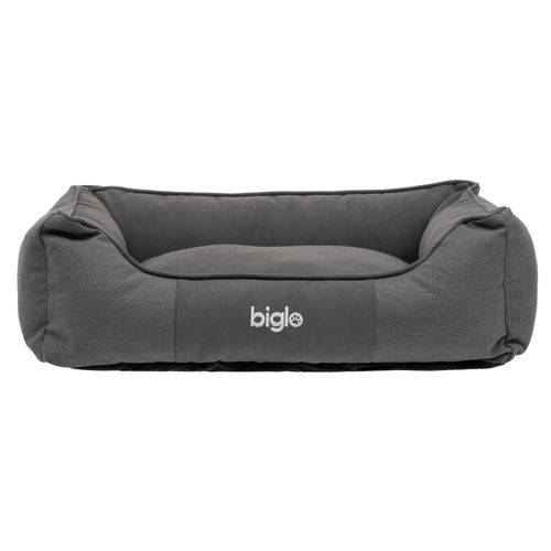 Biglo Bed Grado Gray - eleganckie legowisko, kanapa dla psa z wysokiej jakości, przyjemnego w dotyku materiału