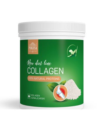 Pokusa RawDietLine Collagen - kolagen dla psa, kota, z ryb oceanicznych, wspomaga mięśnie, stawy, skórę, pazury - 700g