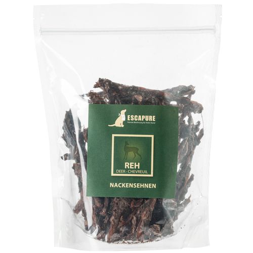 Escapure Reh Nackensehnen 500g - naturalne przysmaki dla psa, wędzone ścięgna szyi sarny