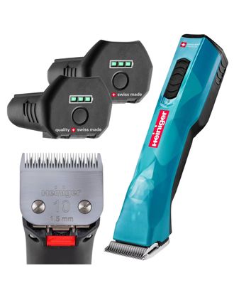 Heiniger Opal 2-Speed Brushless Clipper NEW - profesjonalna, dwubiegowa maszynka bezprzewodowa z ostrzem nr 10 (1,5mm) i walizką - Dwa akumulatory