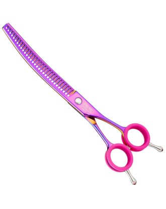 P&W ButterFly Curved Chunker Scissors 7,5" - degażówki groomerskie gięte, 31 ząbków typu chunkers
