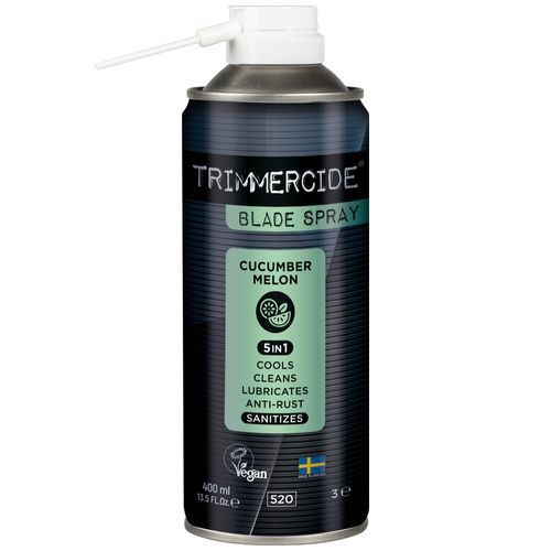 Trimmercide Blade Spray 5in1 Cucumber & Melon 400ml - preparat do konserwacji i czyszczenia ostrzy, zapach ogórka z melonem