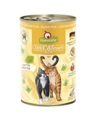 GranataPet DeliCatessen Chicken Pur - bezzbożowa mokra karma dla kota, kurczak - 400g