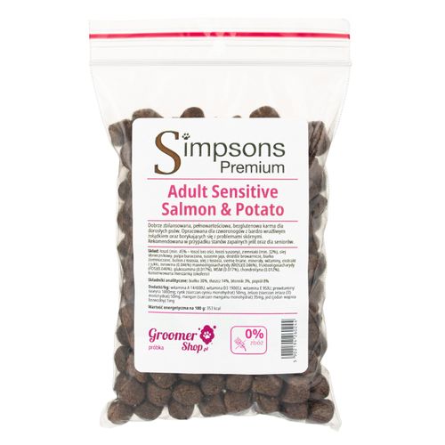 Simpsons Premium Adult Sensitive Salmon & Potato 100g - próbka karmy dla psa, łosoś z ziemniakami
