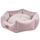 Biglo Velur Love Pink - Elegant Velour Dog & Cat Bed, Hexagon, Misty Rose