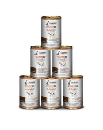 Escapure VET Leberdiat Pferd - mokra karma dla psa, wspomagająca wątrobę, konina - 6x 400g