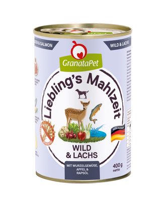 GranataPet Venison & Salmon - bezzbożowa mokra karma dla psa, dziczyzna i łosoś
