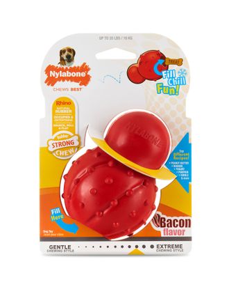 Nylavone Strong Cone Chew Bacon - gumowa zabawka na przysmaki dla psa, o zapachu bekonu