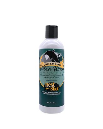 Best Shot Ultra Wash Shampoo - kondycjonujący, niskopieniący szampon do zasadniczego mycia psa, kota i konia, koncentrat 1:7 - 473ml