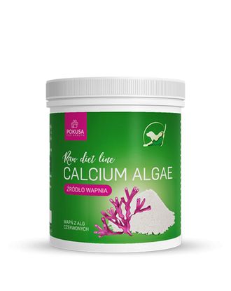 Pokusa Raw Diet Calcium Algae 450g - wapń z alg czerwonych, wsparcie dla kości, mięśni i zębów
