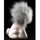 Mr. Jiang Teddy Head Hair - wymienna sierść do główki groomerskiej Teddy, szara z białym pyszczkiem