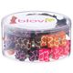 Blovi Bows Wild Glam 25szt. - eleganckie kokardki dla psa w panterkę, z brylancikiem, na gumce
