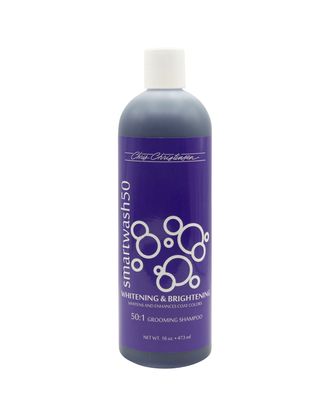 Chris Christensen Smart Wash 50 Whitening & Brightening Shampoo - szampon wybielający i podkreślający kolor sierści psa, koncentrat 1:50