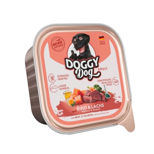 Doggy Dog Beef & Salmon 150g - bezzbożowa mokra karma dla psa, z wołowiną i łososiem
