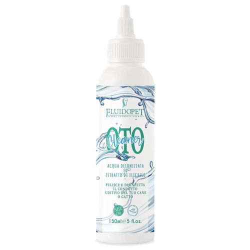FluidoPet Oto Cleaner 150ml - płyn do czyszczenia uszu psa, kota, z wyciągiem z kocanki