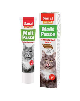 Sanal Malt Paste Antihairball - pasta odkłaczająca dla kota, z witaminą E - 100g