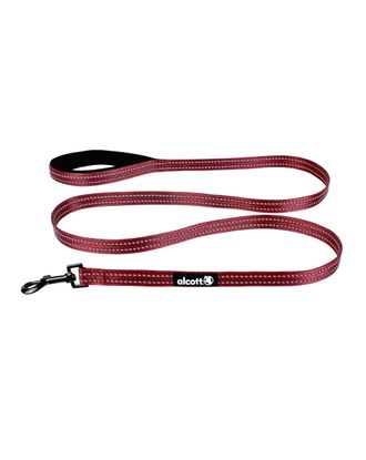 Alcott Adventure Leash 180cm Red - odblaskowa smycz taśmowa dla psa, czerwona
